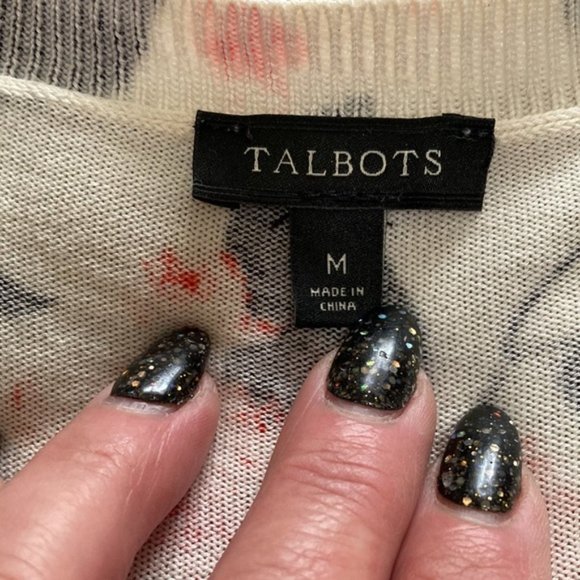 Talbots sweater cardigan size M - Picture 2 of 8